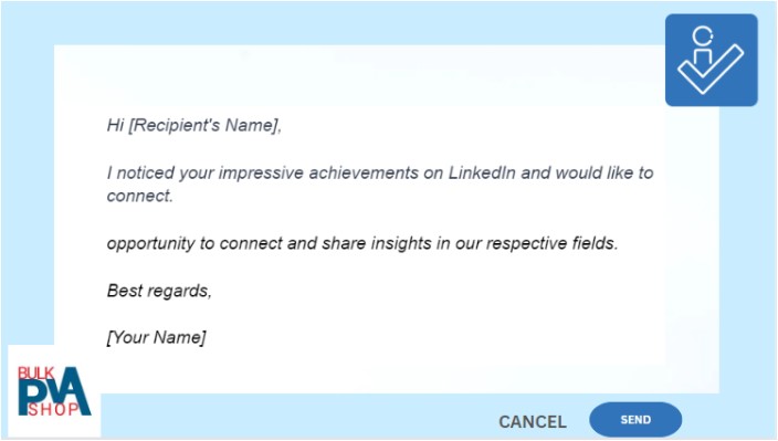 Linkedin Connection Message Template Examples- 4