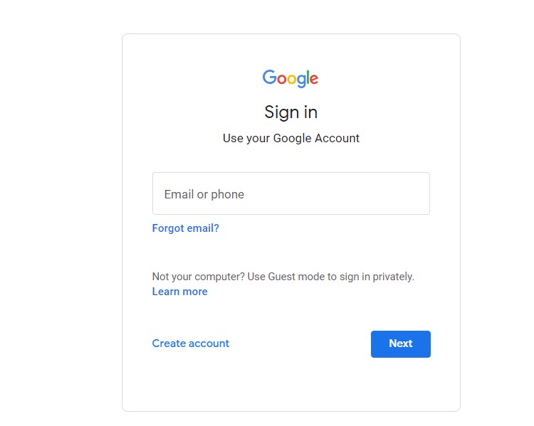 Sign In to Your Google Account